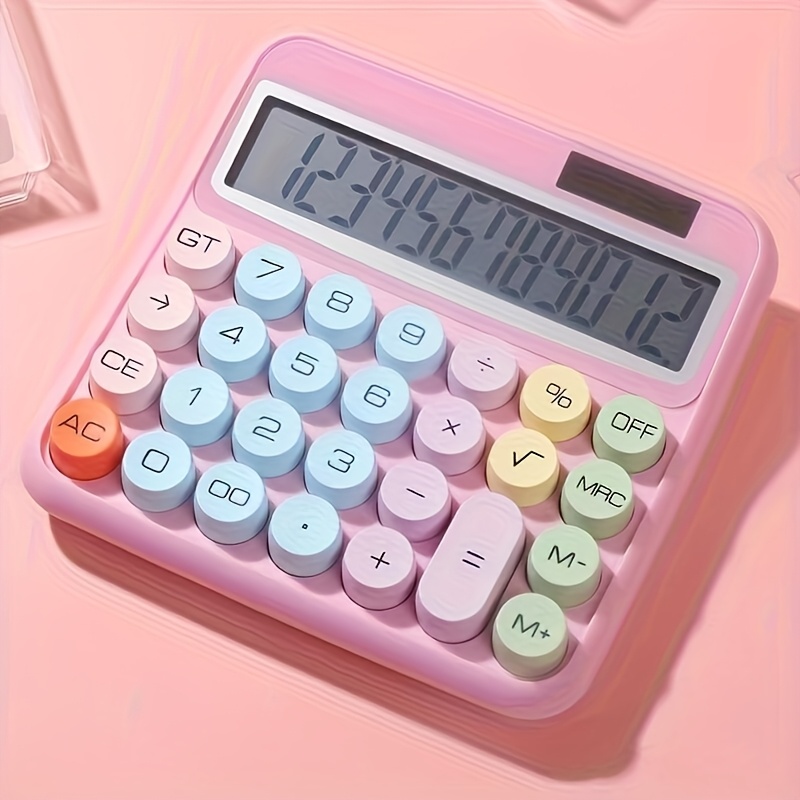 TEMU Exquisite High-end Portable High-precision 12-digit Desktop Calculator, With A Large Display And Large Buttons- For Students And Offices. No