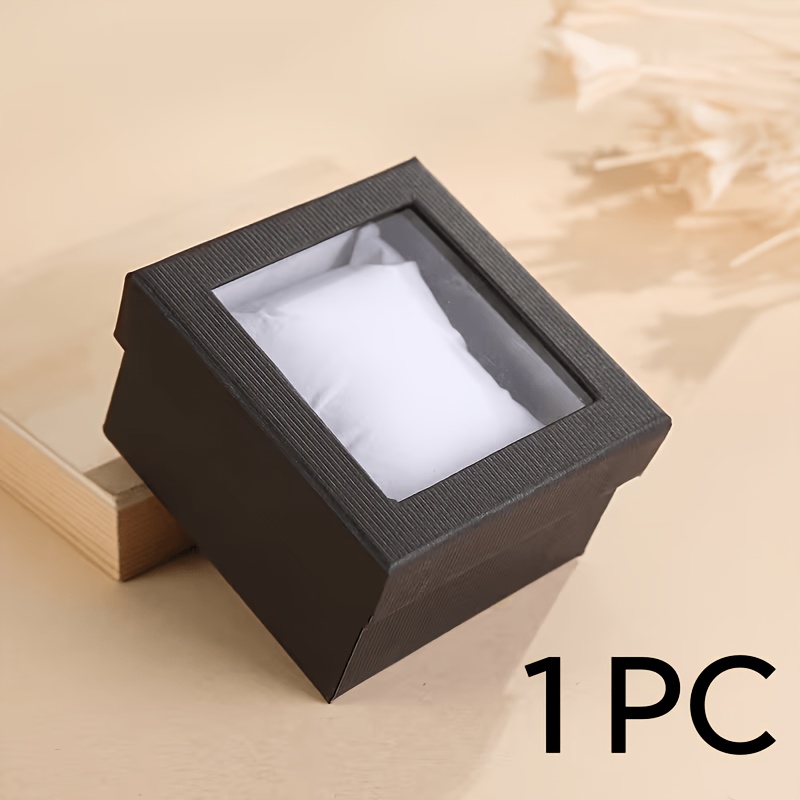 TEMU 1pc Cardboard Watch Storage Box, Lid And Base Gift Packaging Box, Used For Watch And Jewelry Storage, Suitable For Watch Gift Packaging And