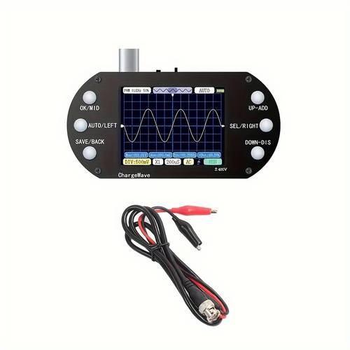 Handheld Oscilloscope 2.5Mhz Sample Rate 500Khz Oscillometer for Portable Digital Maintenance, Entry-Level Teaching