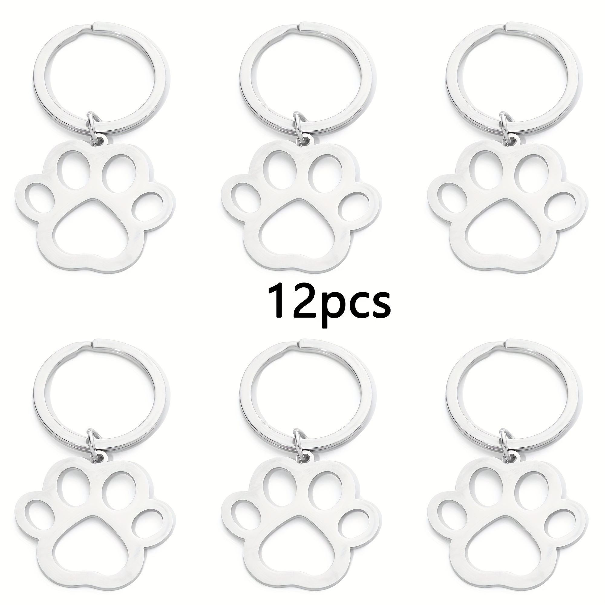 TEMU 12 piezas, Llavero de Acero Inoxidable con Diseño de Garra de , Regalo de Recuerdo, Combinaciones de Estilos Múltiples