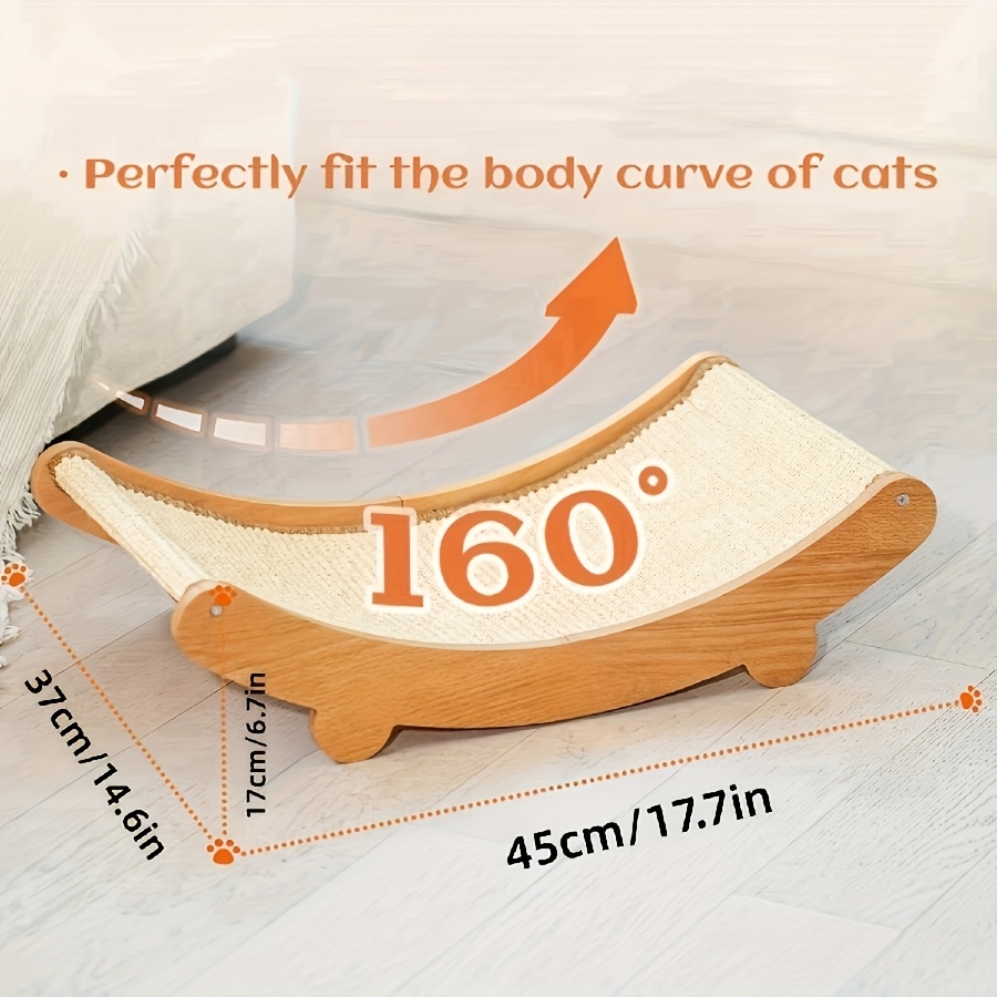 TEMU 1pc Of Basic Cat Scratchers - A Item That Sharpen Claws To Furniture, Ideal For Indoor Cat Beds And Scratchers, In A Warm And Cozy Beige Color