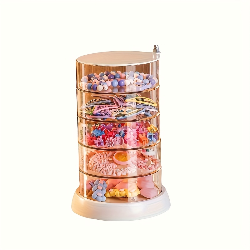   tier rotating storage box multi layer plastic hair accessory and jewelry organizer anti oxidation no power needed   use perfect gift for 17 festivals Product details 6