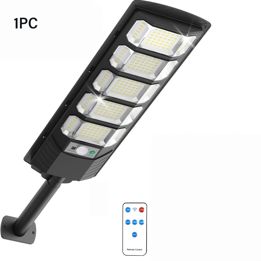 Lihangstar 240led Outdoor Solar Wall Light With Human Body Induction Spotlight Function, Equipped With Remote Control, Supports Multiple Lighting , Suitable For Courtyards, Gardens, Garages, And , Etc