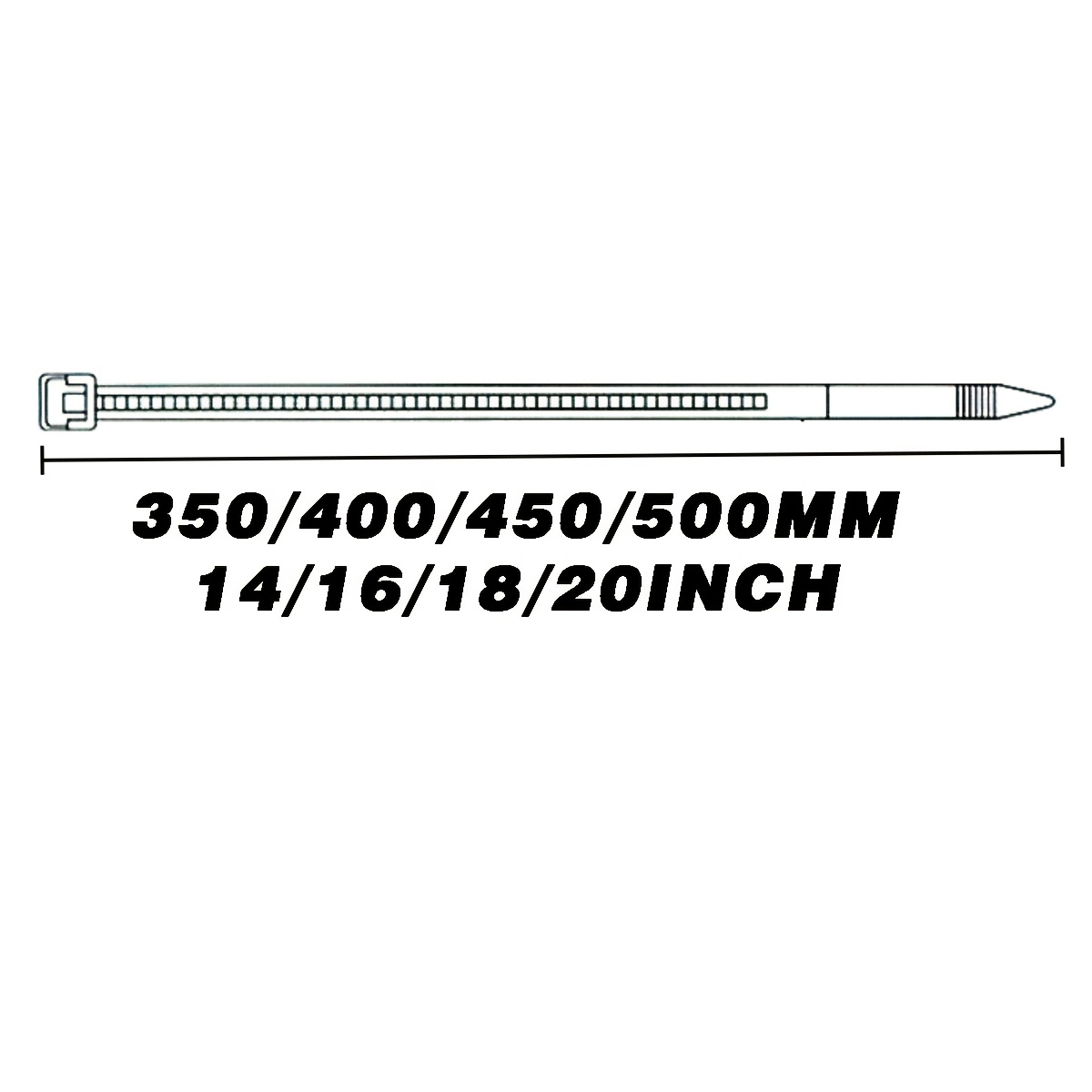 TEMU 90-pack Heavy-duty Self-locking Nylon Cable Ties, Large Size 14/16/18/20 Inches, New Material Large Size Plastic Zip Ties For Secure Bundling,