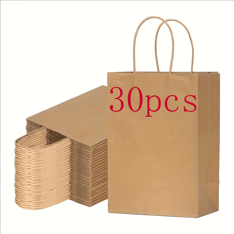 30pcs-quality Paper Bags, Suitable For Birthday Gifts, Retail, Holiday Parties, Shopping, Ideal Gift Bag , Paper Bags, Paper Shopping Bags, Handmade Bags, Gift Bags For , Christmas Gift Bags