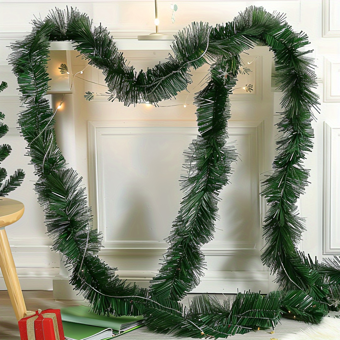 

50 Foot Garland For Christmas Decorations - Non-lit Soft Decor For Outdoor Or Indoor Use - Home Garden Artificial Greenery, Or Wedding Party Decorations