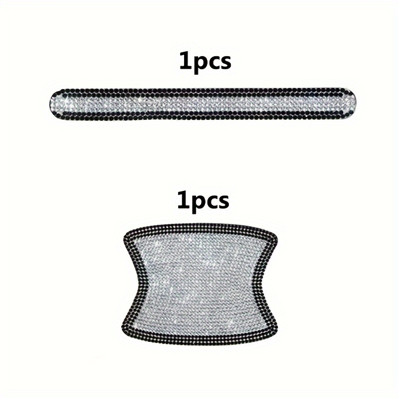 2pcs Rhinestone Decor Car Door Handle Sticker Set