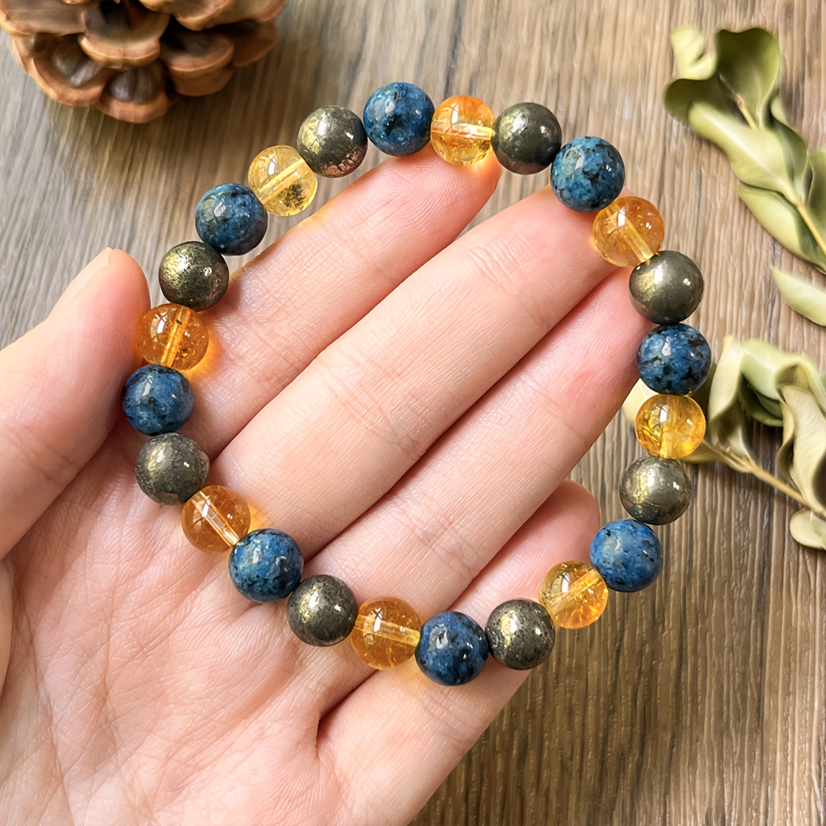 Wealth-Attracting Natural Crystal Bracelet, Good Luck Charm