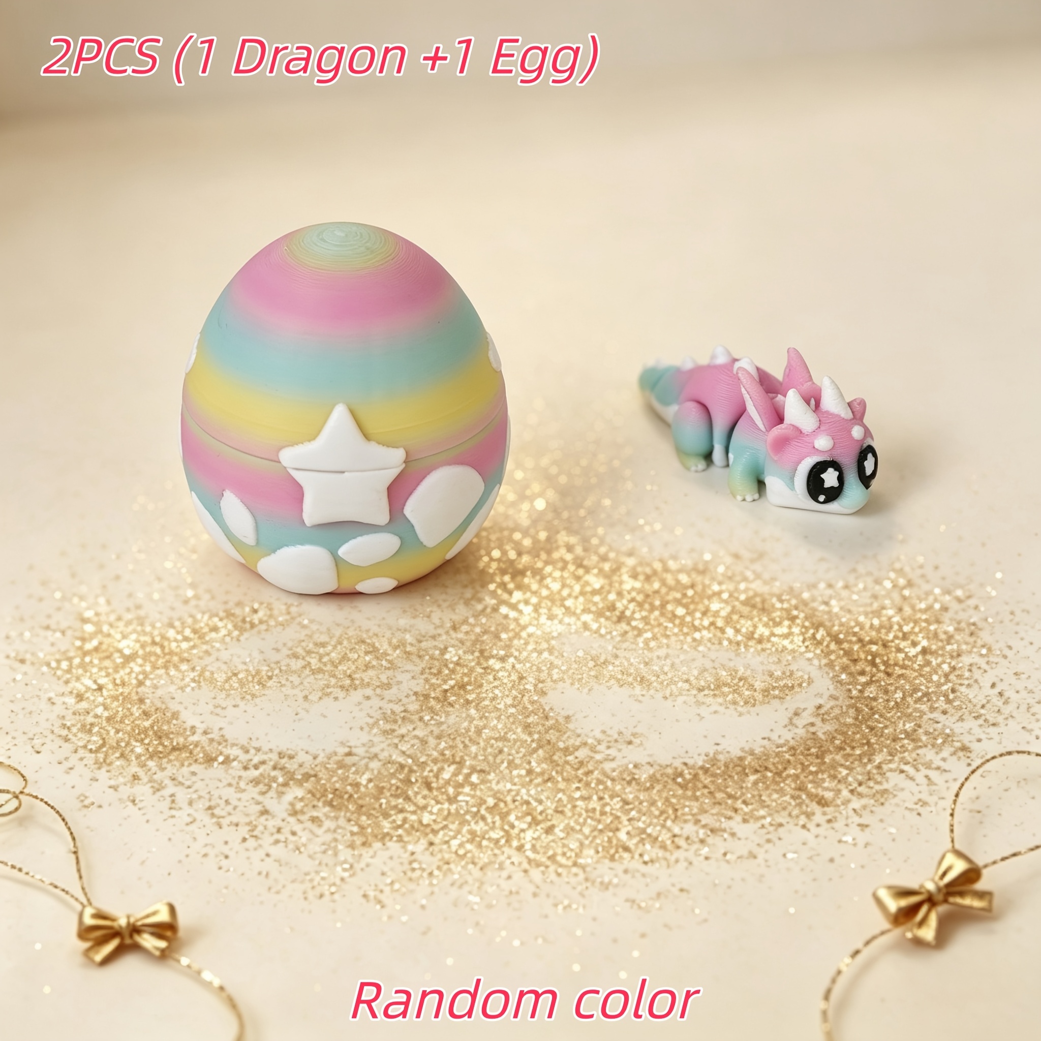 Image of Cub Egg Creative Sculpture Figurine (random Color) | 3d Printing Craft, Magical Holiday Decor For Halloween, Easter, Christmas. Cute Desktop Ornament For Home And Office, Matches Styles
