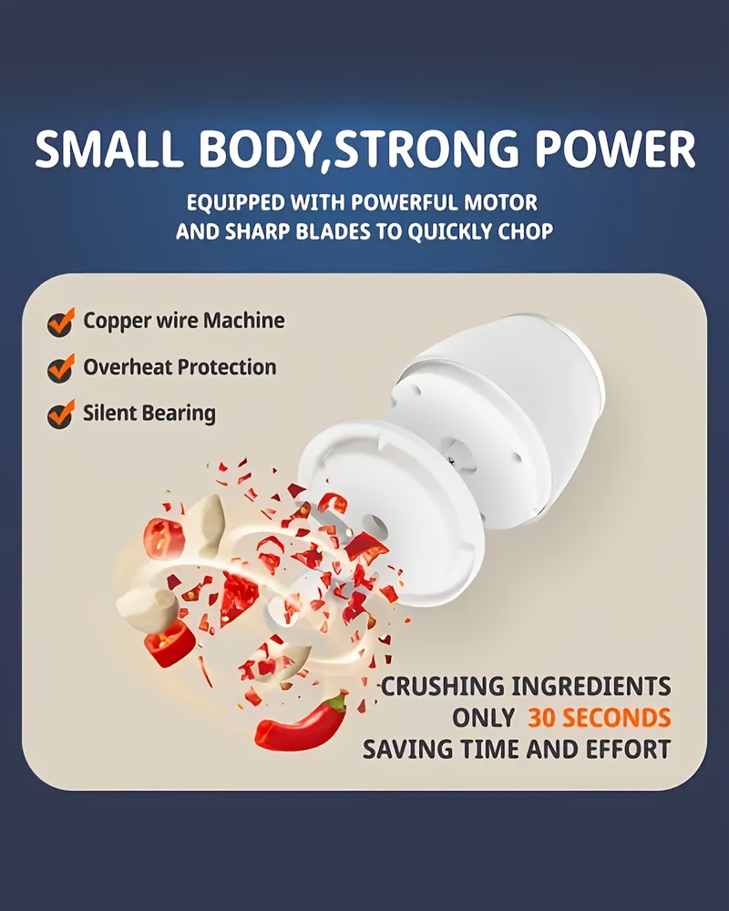   garlic grinder multifunctional peeling garlic machine household small automatic meat grinder garlic pulling and pounding machine essential for kitchen multifunctional electric food machine Product details 5