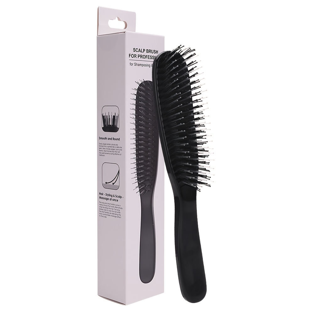 Image of 1pc Transparent Smooth Hair Massage Comb, With Massage Function - Anti- Hairbrush, Making Hair Smooth And Knot-free, Transparent Detangling Comb Head Massage Hairbrush, Suitable For All Hair Types