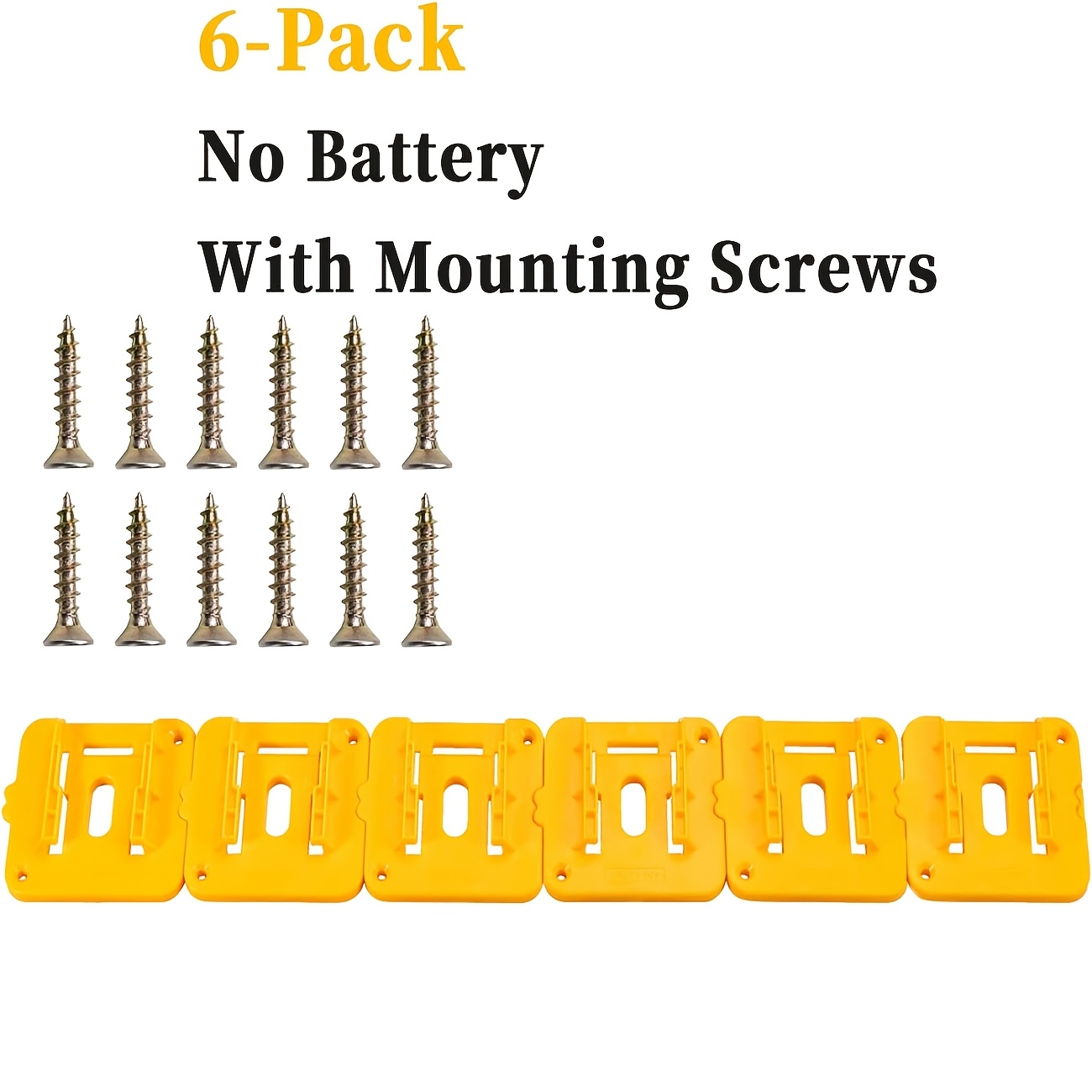 TEMU 6 Pack Battery Mount Holder For 20v 60v Battery Dock Holder Fit For Dcb200 Dcb203 Dcb206 Batteries