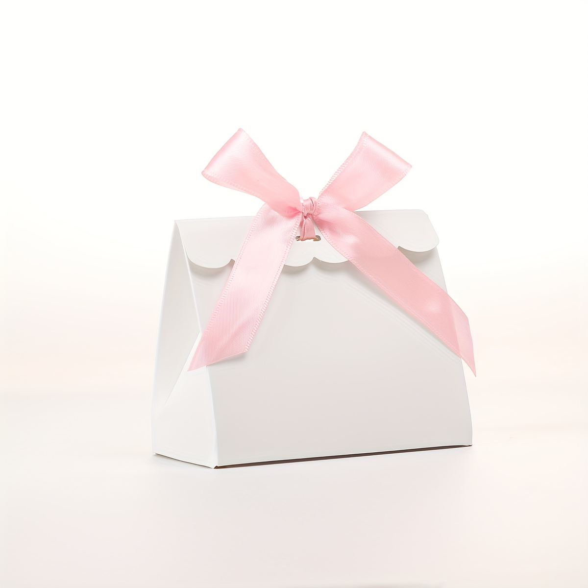 TEMU Gift For Her/him 10pcs Mini White Gift Boxes, With Colorful Ribbons - Birthday Party Gifts, Crafts, And Elegant Wedding Display Gift Boxes,