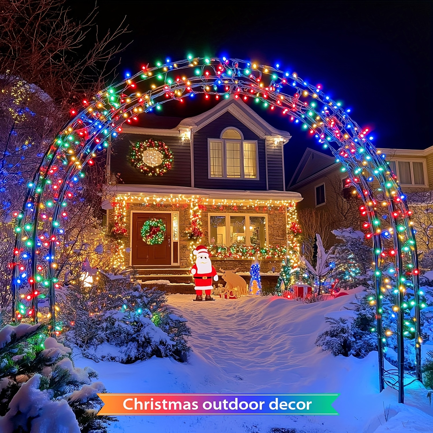 extra long solar lights multicolor 14m 110 leds ip65 8 lighting     of operation ideal for fences patios weddings christmas decorations halloween lighting new year celebrations birthday parties commercial use