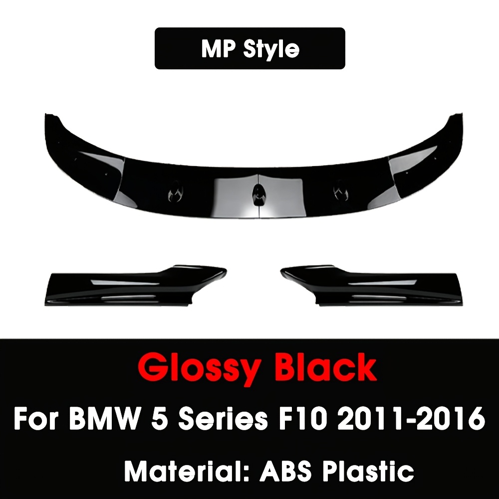 TEMU Mp Style Carbon Fiber Front Splitter Lip For 5-series F10 2011-2016, High Gloss Spoiler For 520i 535i M Sport Bumper, Tuning Accessories