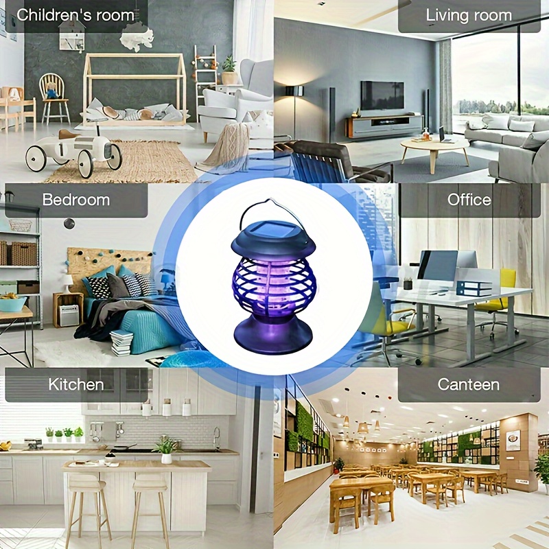 solar powered mosquito killer lamp waterproof outdoor garden patio insect repellent nickel battery mosquito repellent device outdoor solar mosquito zapper outdoor details 2