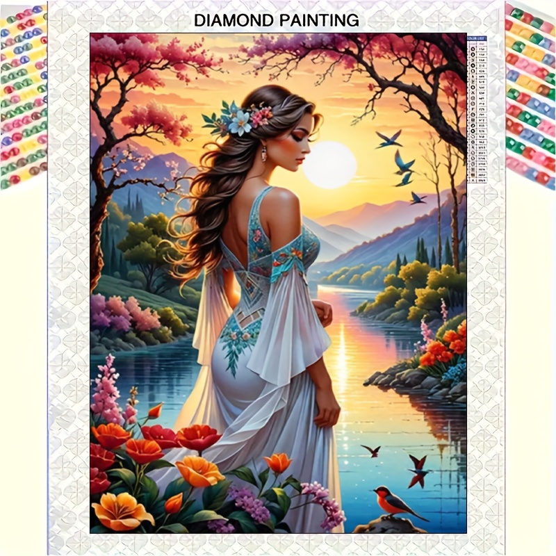 

Sunset Woman 5d Diamond Painting Kit - Canvas Art For Decor Diamond Painting Woman Woman Diamond Painting