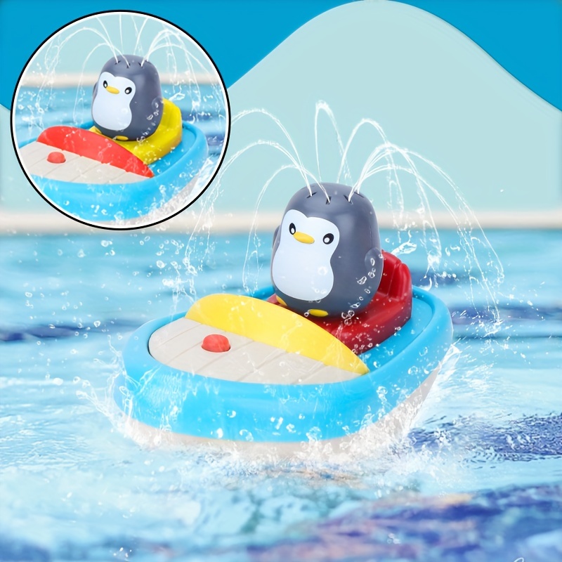 

Adorable Penguin Bath Toy For Toddlers - Rotating Water Spray, Swimming Pool Fun - Perfect Christmas & Halloween Gift (accessories Color Varies) Penguin Toy