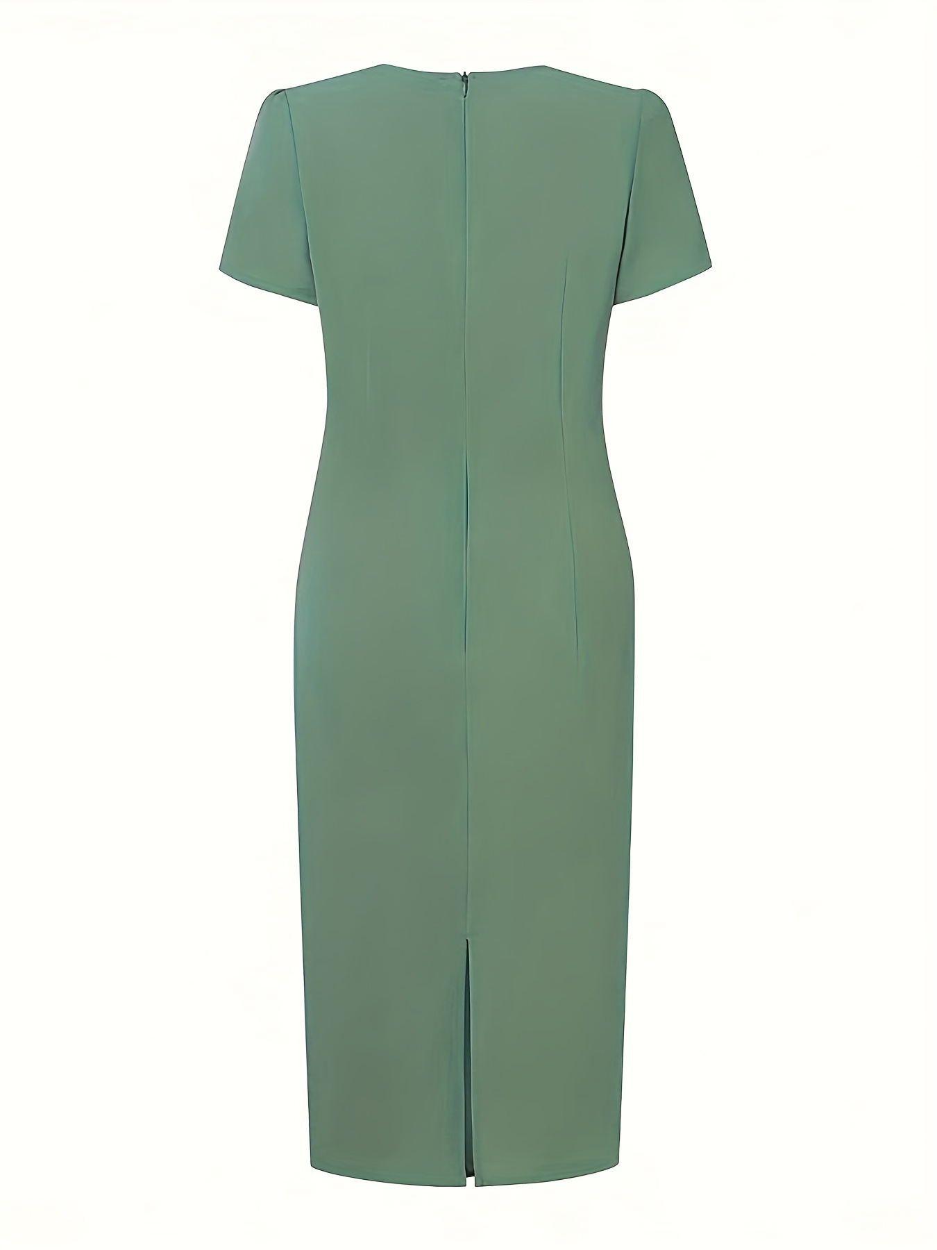 womens elegant v neck sleeveless sheath dress zipper beige Temu