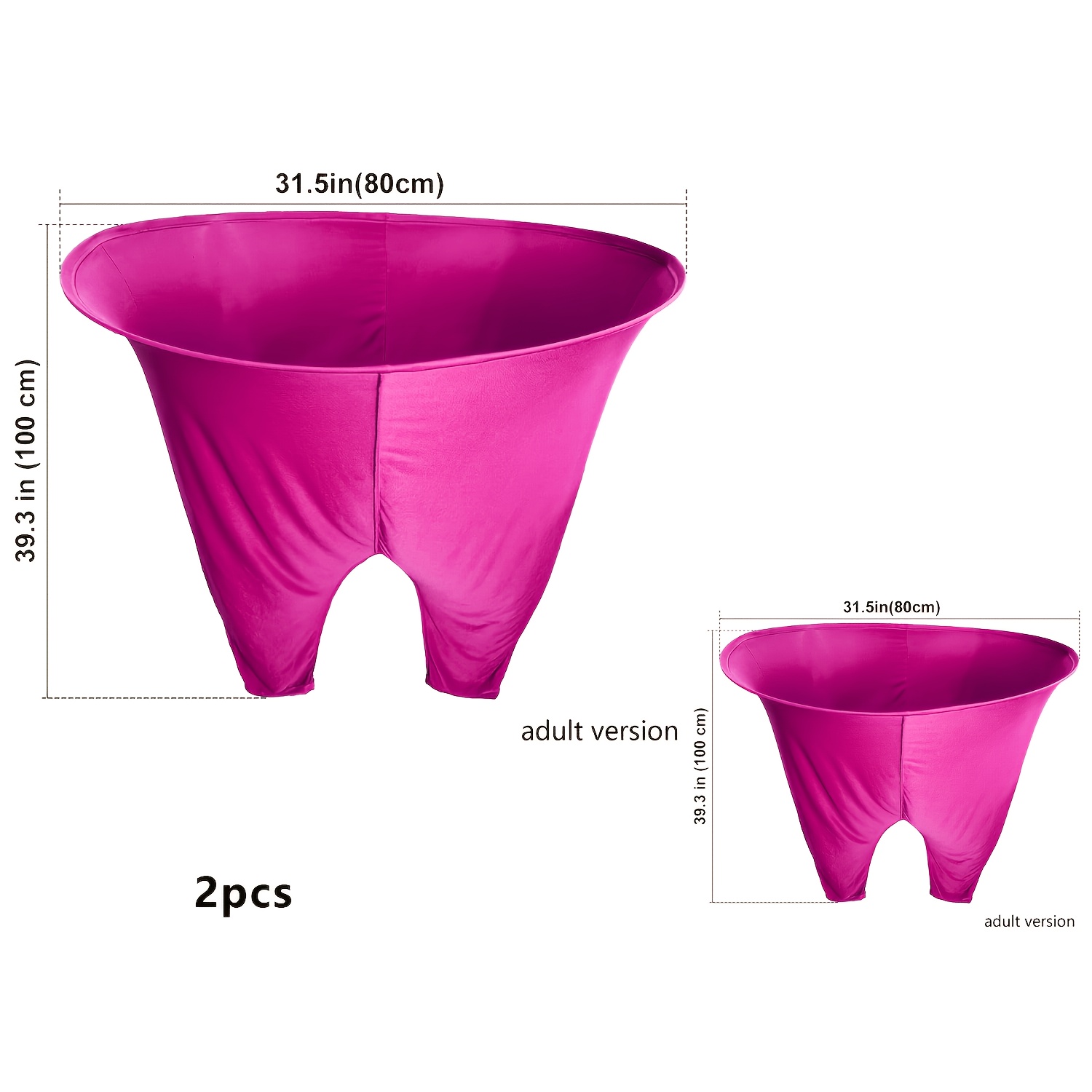 E-shop 2 Stk. extra große Oversized Oma-Hosen – Riesige dehnbare, locker sitzende Hose für Wurfspiele, geeignet für Partys im Freien, Strand, Picknick,