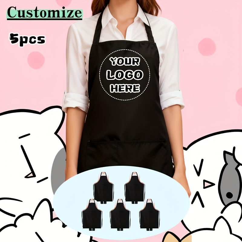 TEMU 5pcs Customizable Personalized Aprons, Ideal Gift For , Couples, Family, And Colleagues For Birthdays And Anniversaries, Suitable For