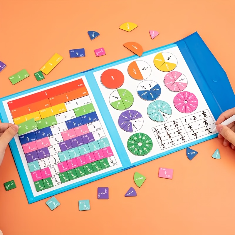 creative colorful fraction book set enhances color recognition math skills     thinking focus imagination   awareness fine motor skills hand eye coordination   christmas easter back to   and birthday gifts for boys and girls 2