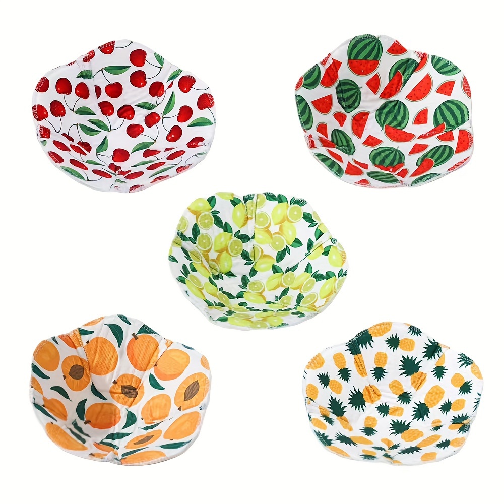 

1/5pcs, Microwave Bowl Holders, Microwave Safe Hot Bowl Huggers, Heat Resistant Food Bowl Rack, Heat Resistant Plate Hugger, Fruit Printed Bowl Holder