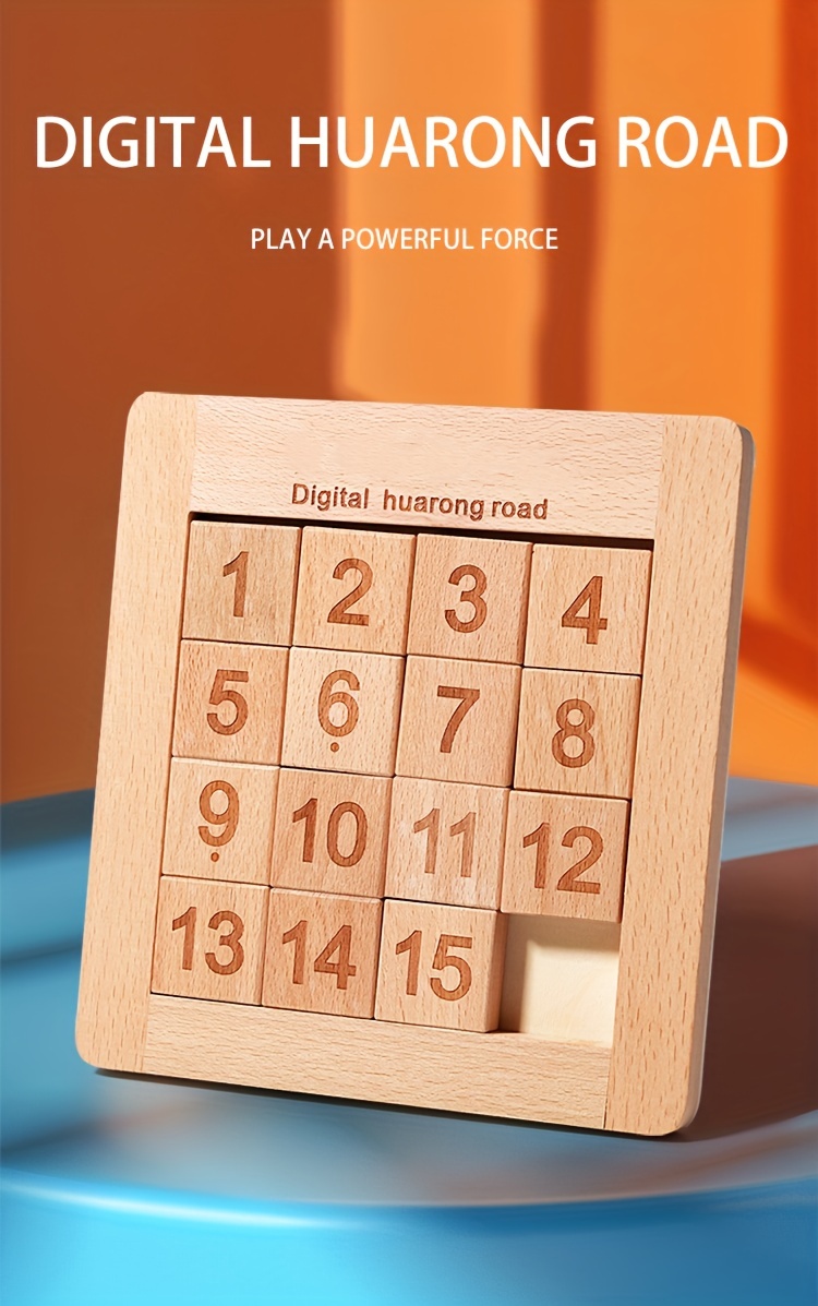 Juego Puzzle Deslizante NÃºmeros Juego Rompecabezas Números Madera