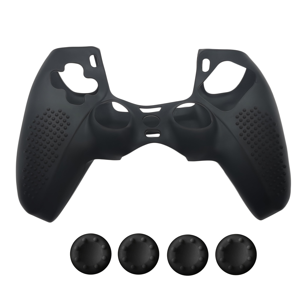 For Ps5 Controller Game Protective Cover And 4pcs Joystick Cap Set, Anti-slip, Scratch-resistant, Sweat-proof, Enhancing Gaming Operation Feel