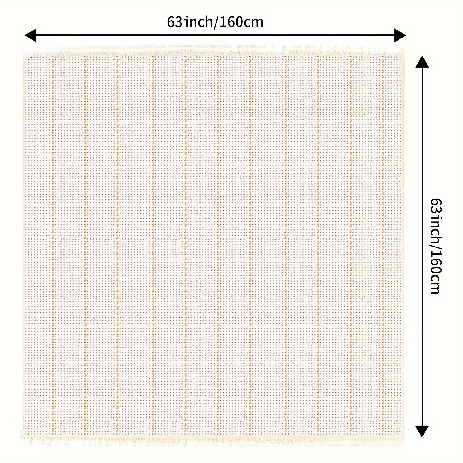 1pc 63" ", 39" X 39" Large Size Overlocking Tufting Cloth With Marked Lines - Cloth Punch Needle Fabric For Rug-punch & Tufting Gun
