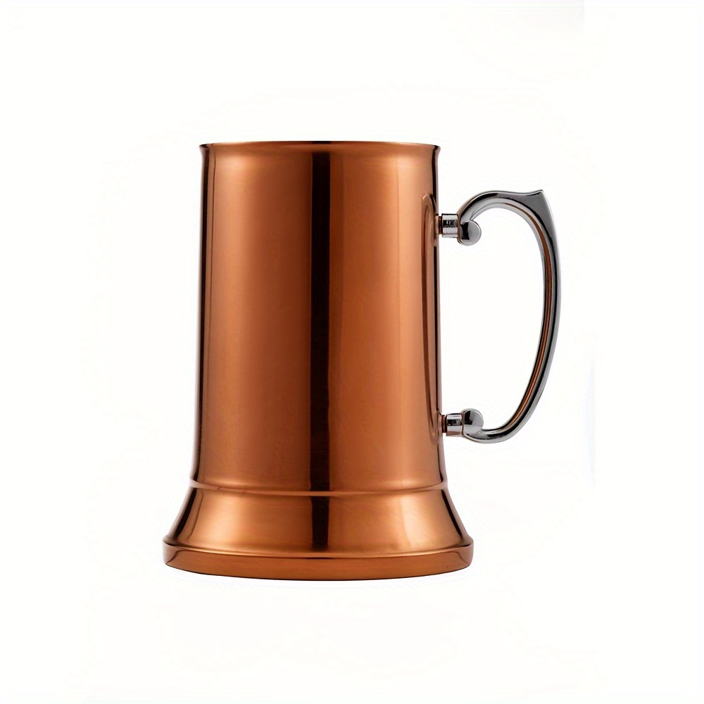 Image of Unisweet 580ml Stainless Steel Beer Mug, 1pc, Large Capacity Bar Beer Glass, In , Perfect For Holiday Parties Dinners