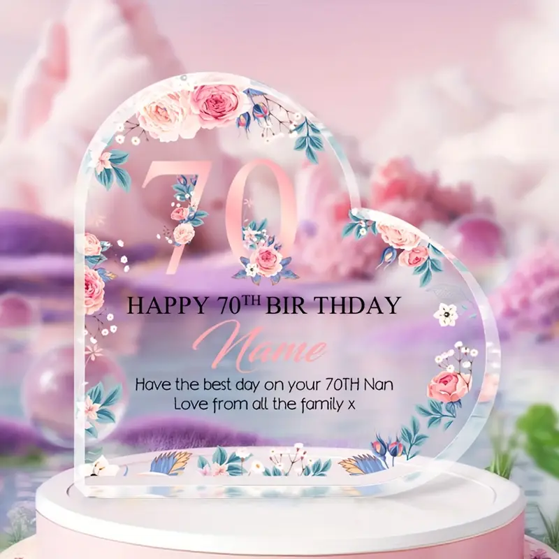 Happy 70th Ideas 70th Birthday Present Lady FG Family Gift Mall