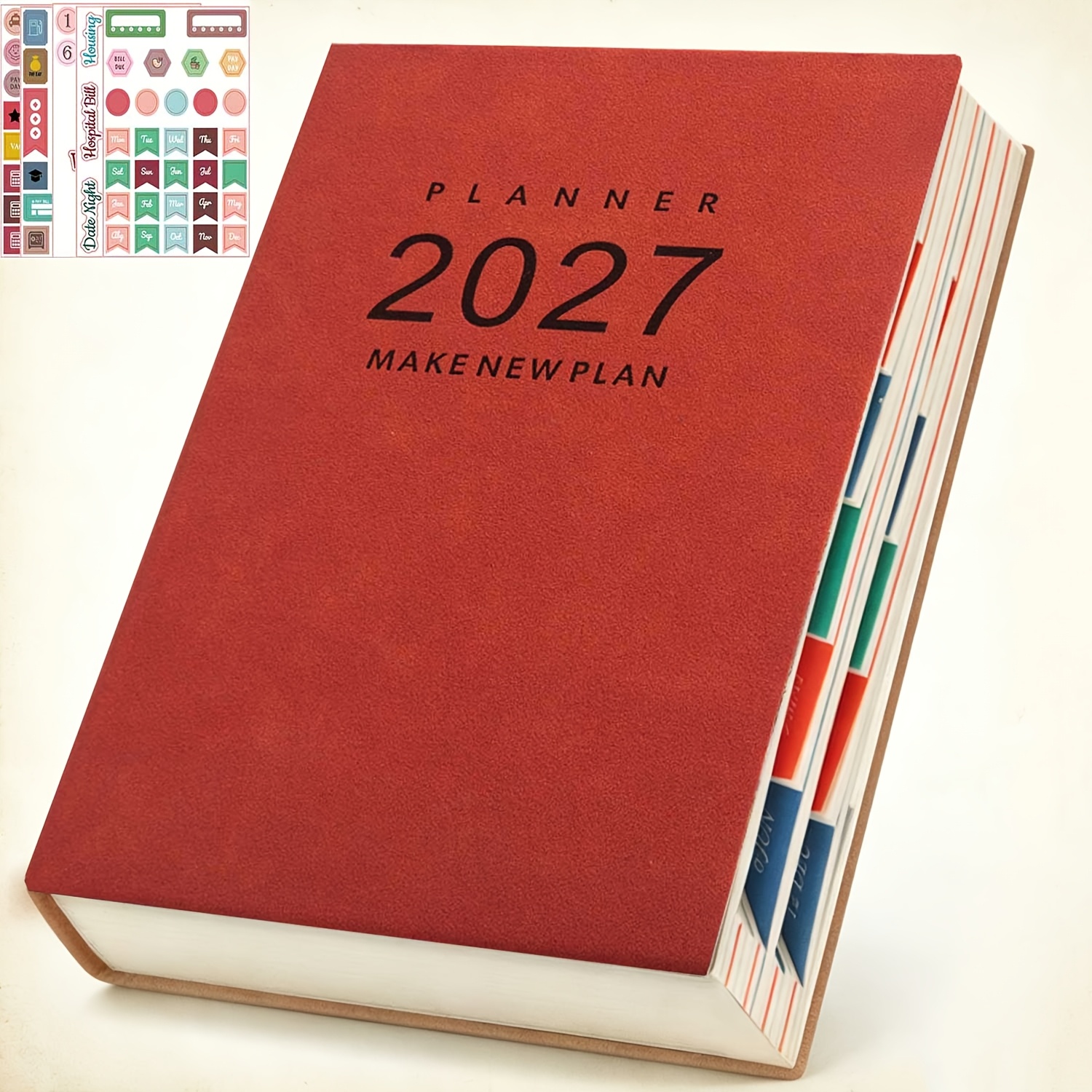 TEMU 4 options de couleurs disponibles : Agenda A5 à couverture souple, Nouveau journal calendrier 2027, 400 pages. Agenda de de l'autodiscipline,