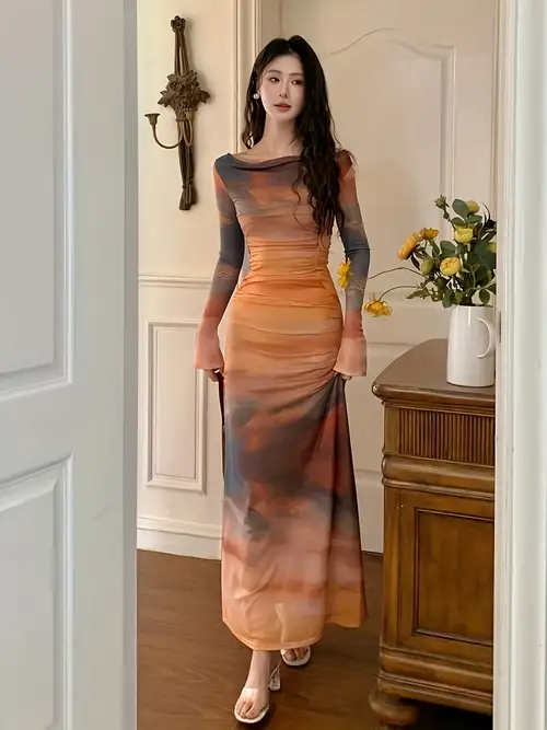 temu orange dress orange dresses sold on Temu United States