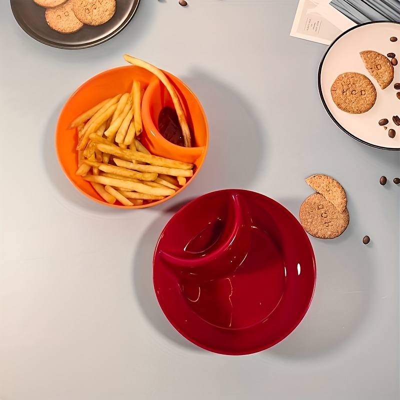 ensemble de 6 à frites en plastique, set de 6 couleurs de à frites non , bol à collation multifonctionnel, bol divisé, bol à trempette, tasse à assaisonnement, tasses à morceaux et à trempette, bol à sauce, bol séparateur, bol à chips de , tasse à frites, accessoires de cuisine détails 5