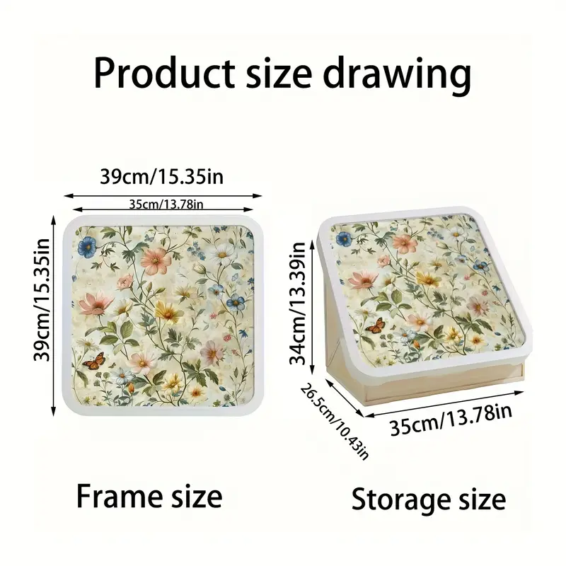 1pc vintage floral pattern mural storage shelf, bathroom hanging storage shelf, waterproof folding shelf, no toilet perforated wall mounted small locker, home organizing and storage, bathroom accessories, space saving details 3