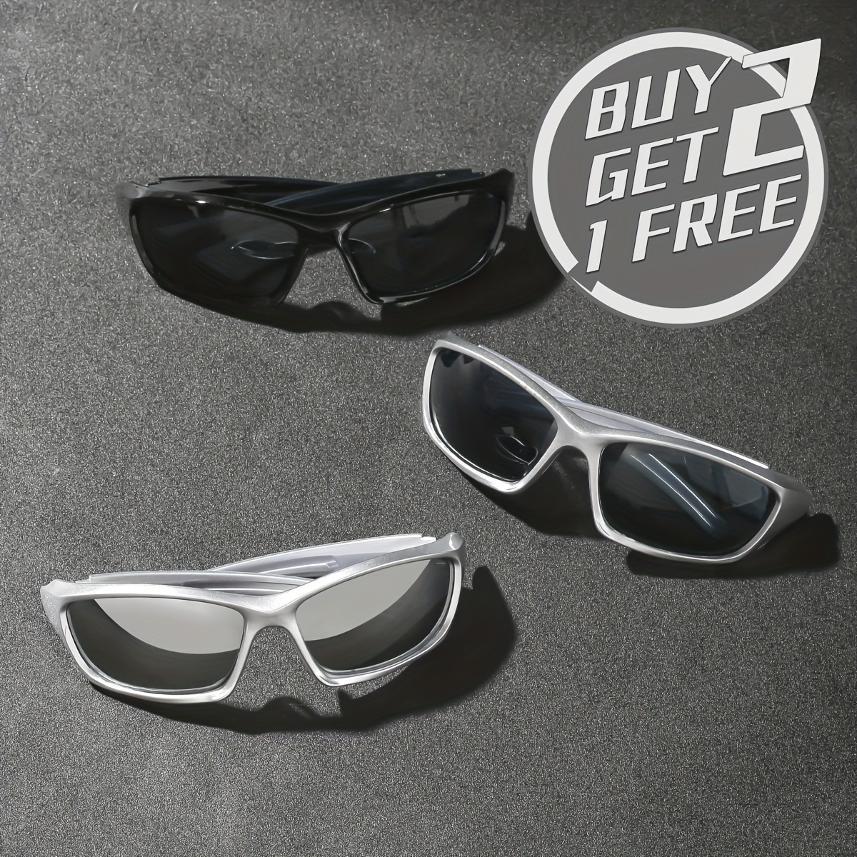 

3pcs Men's Novelty Fashion Glasses, Y2k Style Street Trendy Single Accessories