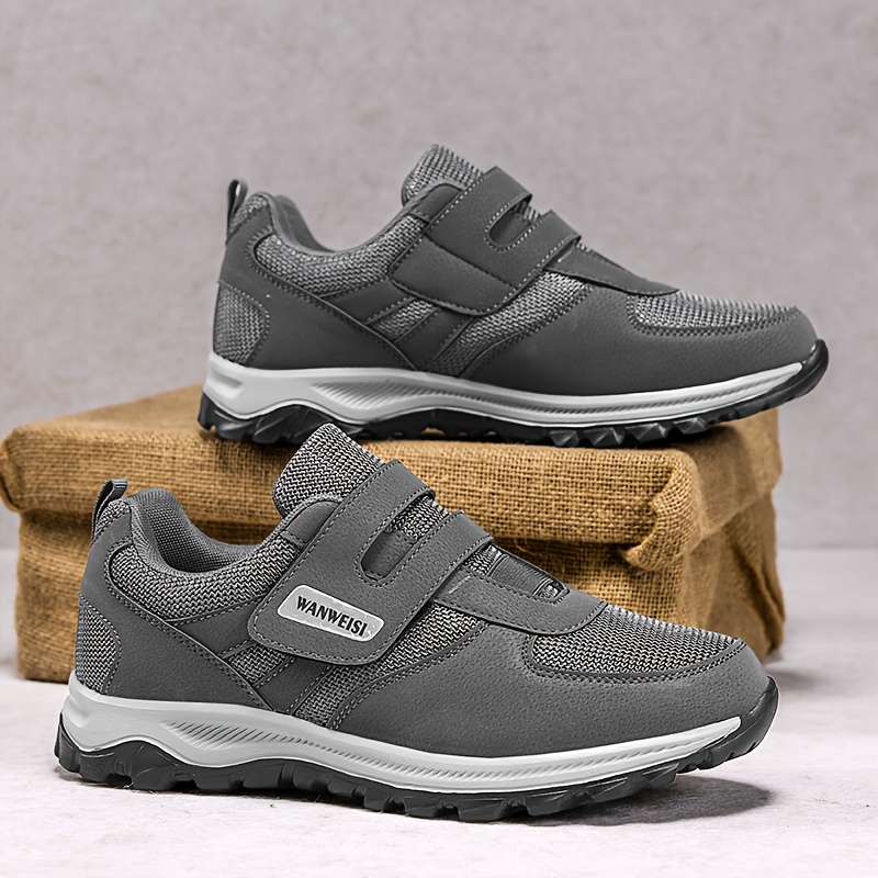 TEMU New Wide-toe Men's Outdoor Casual Sneakers With Breathable Mesh Fabric And Adjustable Straps. Loose, Lightweight Shoes Are Suitable For