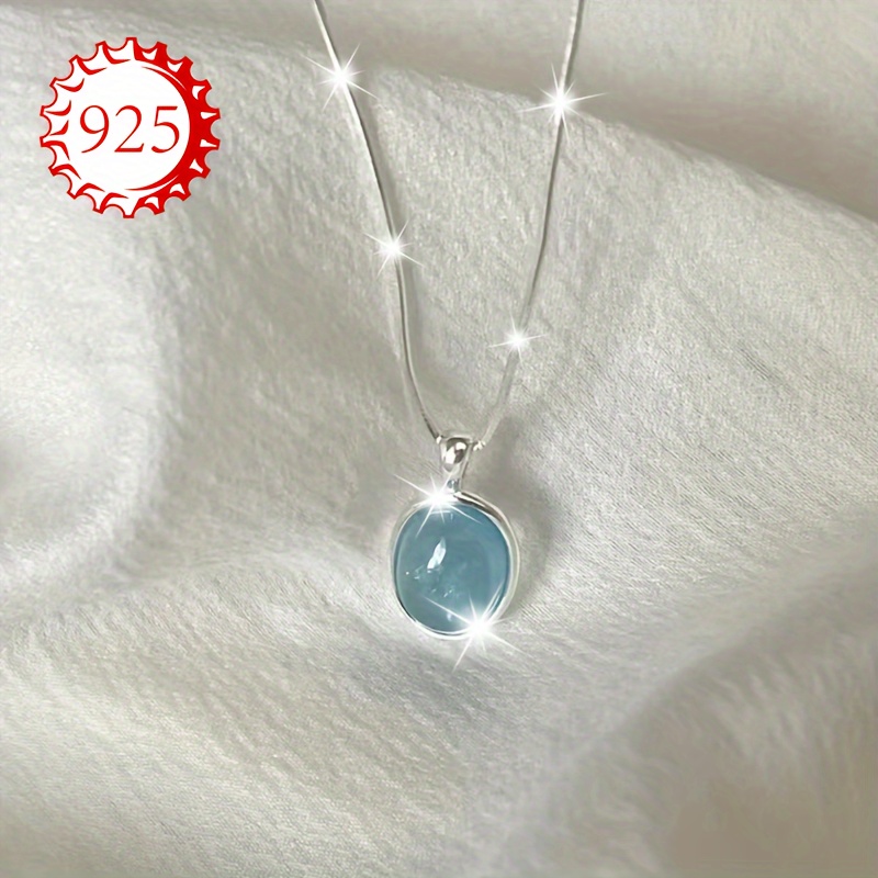 

925 Silvery Necklace Sea Pendant - Hypoallergenic, For & ,