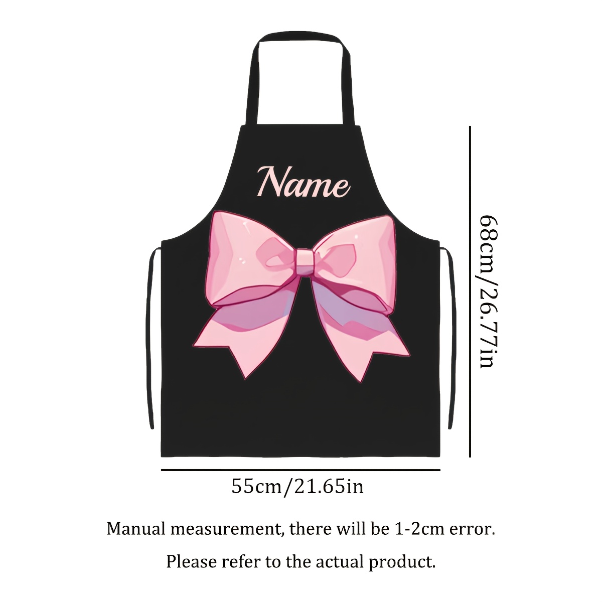 TEMU A Personalized Custom Apron Made From Comfortable Fabric And Text Customization, Perfect For Birthdays, Father's Day, Mother's Day, Halloween,