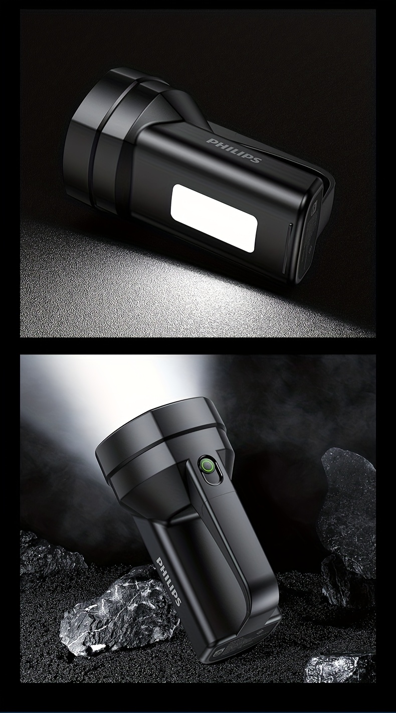 Philips Rechargeable Battery Flashlight, Ultra-Long Life, High Capacity, Portable Spotlight for Outdoor and Emergency Lighting