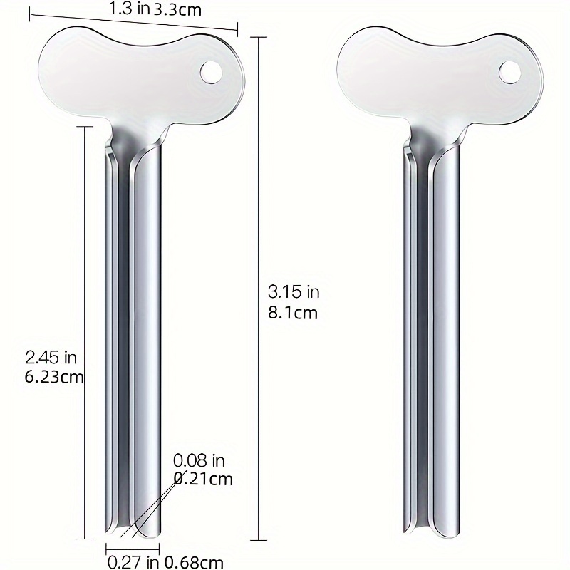 Image of A Toothpaste Squeezer, A Squeezer Key Made Of Stainless Steel For Toothpaste Rolling And Squeezing, Suitable For Paint, Cream, Cosmetics, And Hair Dye (2/4/6)