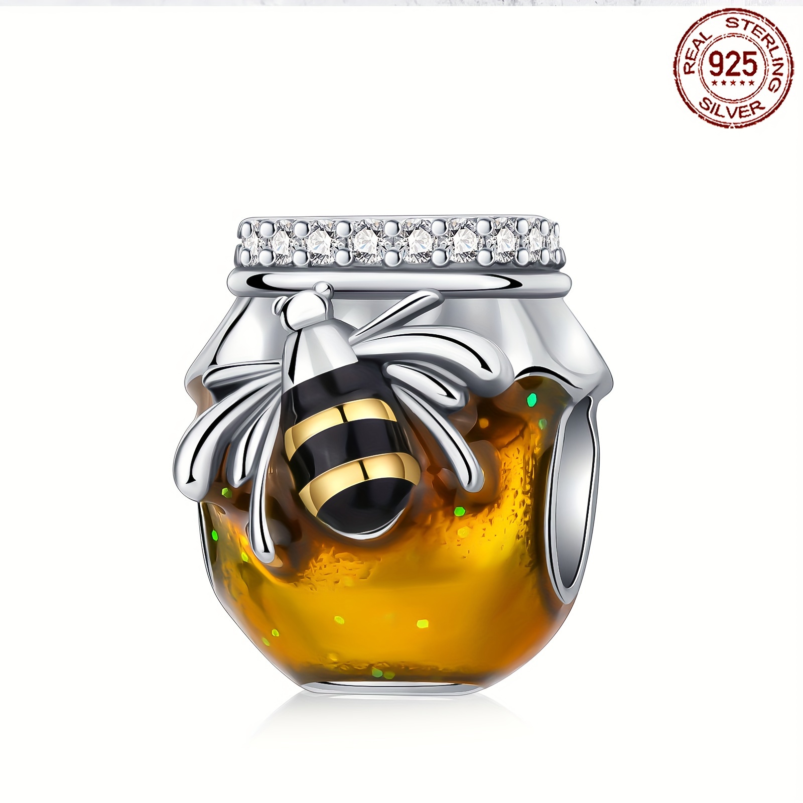 

925 Sterling Silver Honeypot Bee Animal Series Beads Charms Fit Bracelets Necklace Luxury Gift Diy Jewelry Making