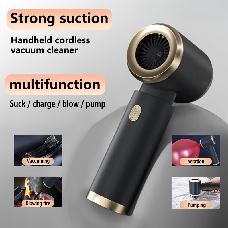 Kabelloser Handstaubsauger, Haushaltsstaubsauger, leichtes Design, 4-in-1-Staubsauger, USB-Aufladung, mit mehreren Aufsätzen, geeignet für Autos, Zuhause, Camping Computer-Tastaturreinigung, ein Einweihungsgeschenk