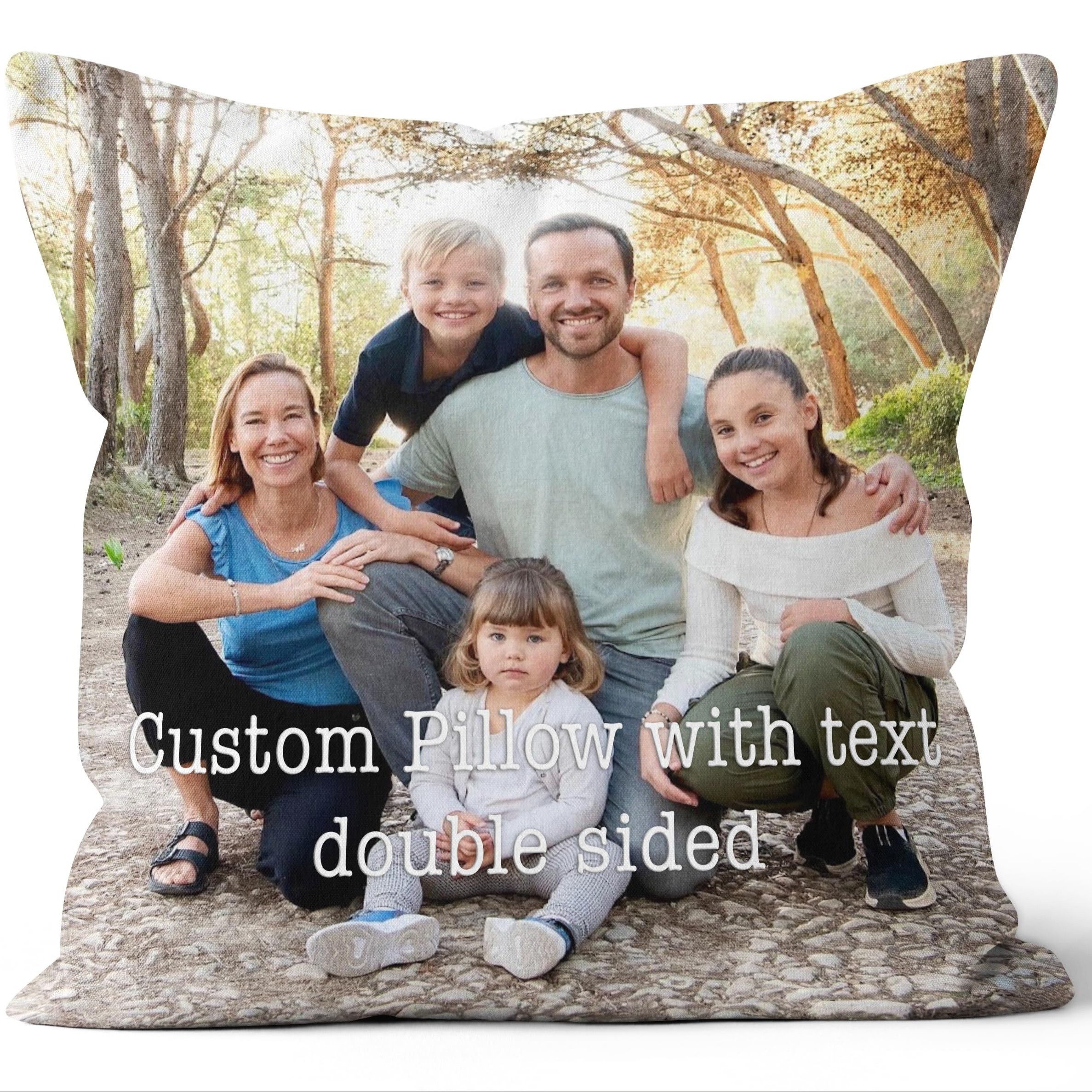 

Custom Photo Pillow 18x18 - Personalized Single-sided Print, Zippered Polyester Cover | 's Gift, Personalized Photo Pillow, Zipper