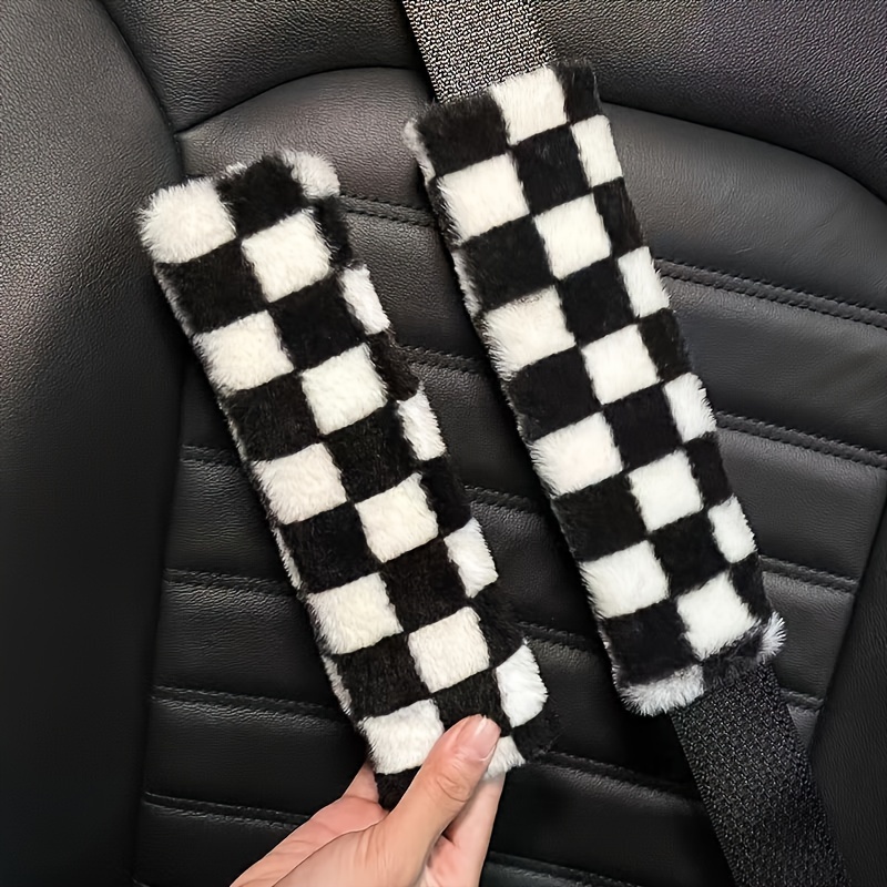 

Design, Cute Cartoon Soft Fur Car Seat Belt Cover - Comfortable Driving Safety Belt Pad, Fit