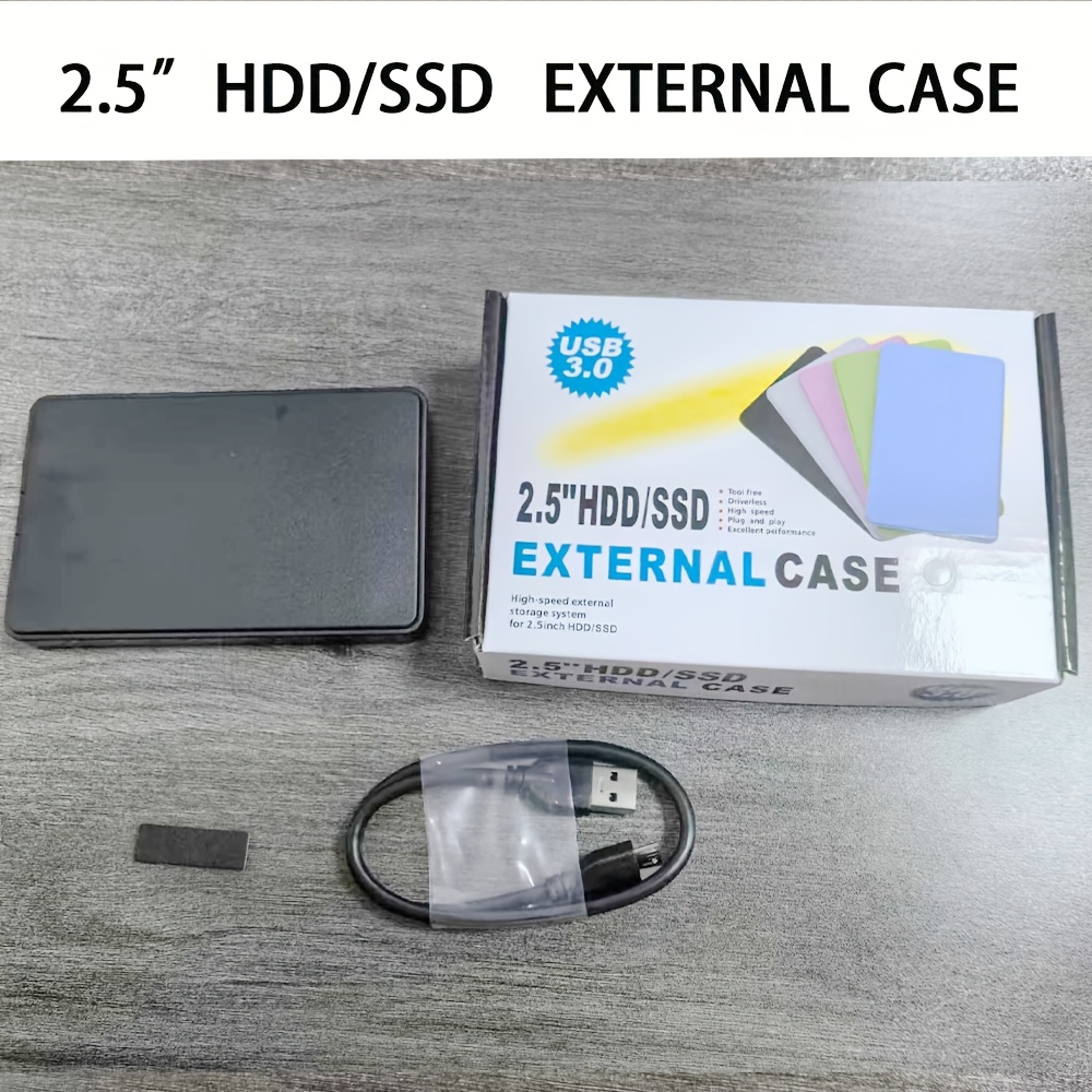 TEMU 2.5 Inch Hard Disk Enclosure Non-removable Usb3.0 Hard Disk Enclosure Mechanical Ssd Solid State Sata Serial Port Mobile Hard Disk Case