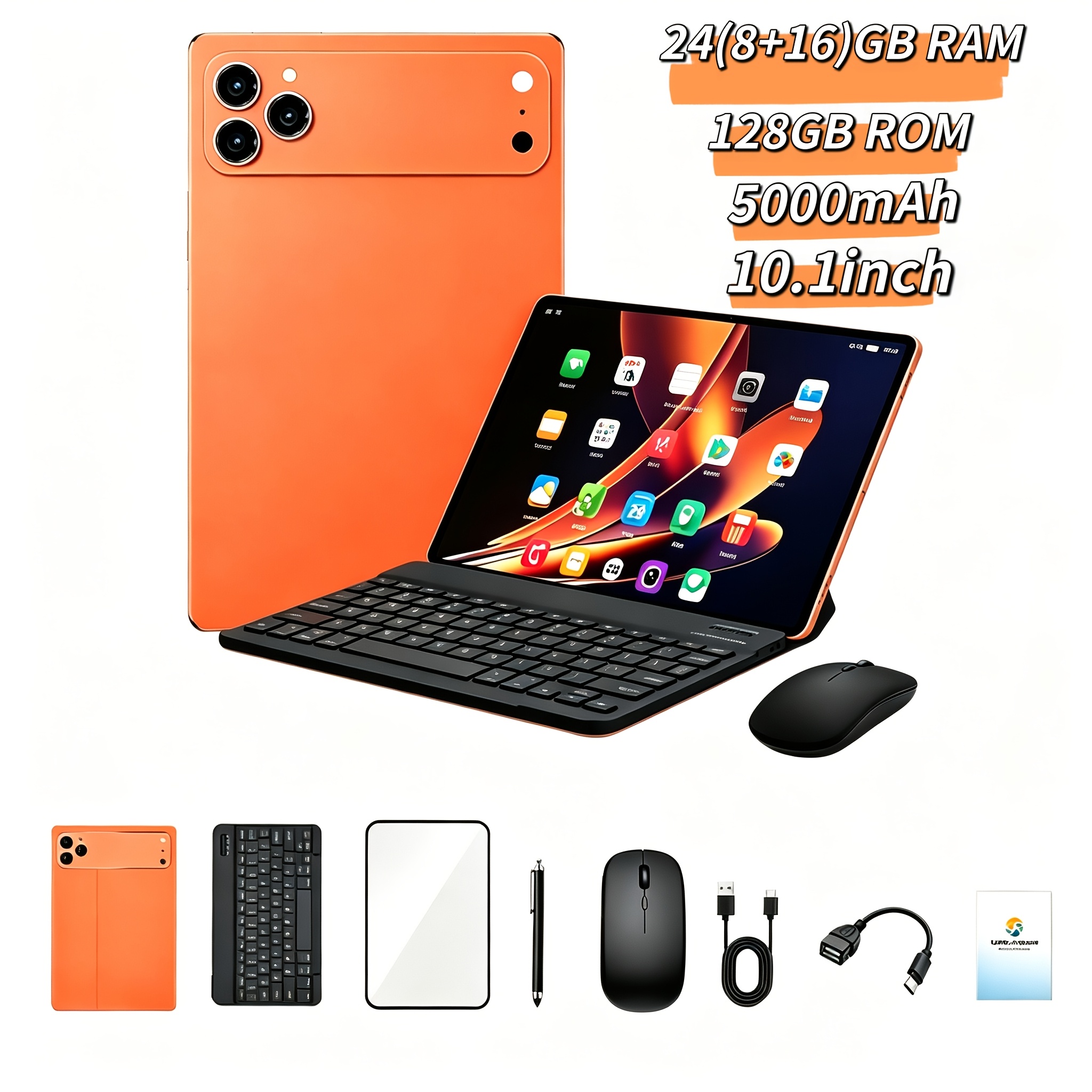 Image of Crelander 2026 .1 Inch 24(8+16)gb +128gb Rom Tablets With Keyboard Mouse, 13 Tablet, 2in 1 Tableta With Wifi 5/ Bluetooth/ Gms Certified/ Touch Screen Pad