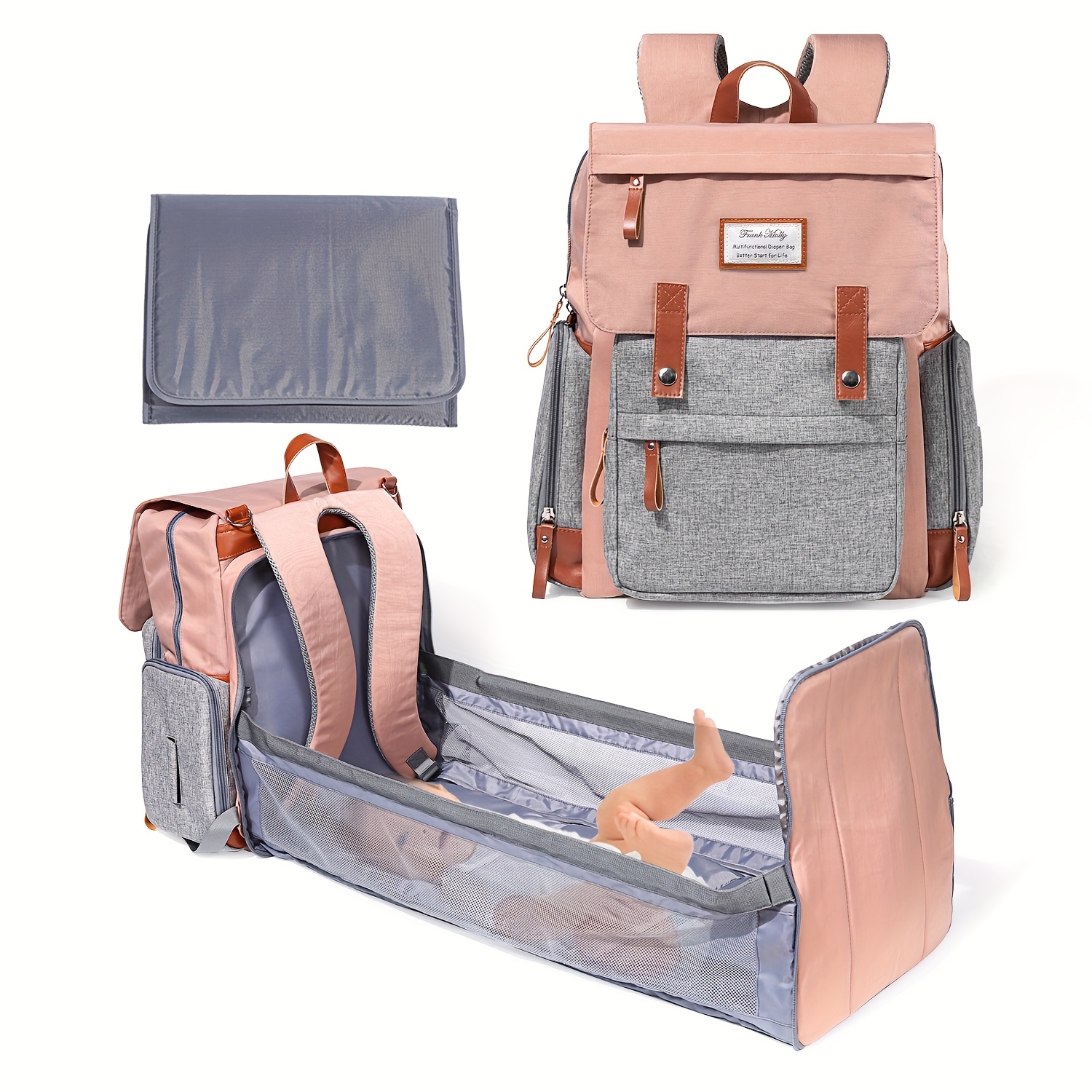 dad mommy diaper bag men women travel diaper bag with changing mat