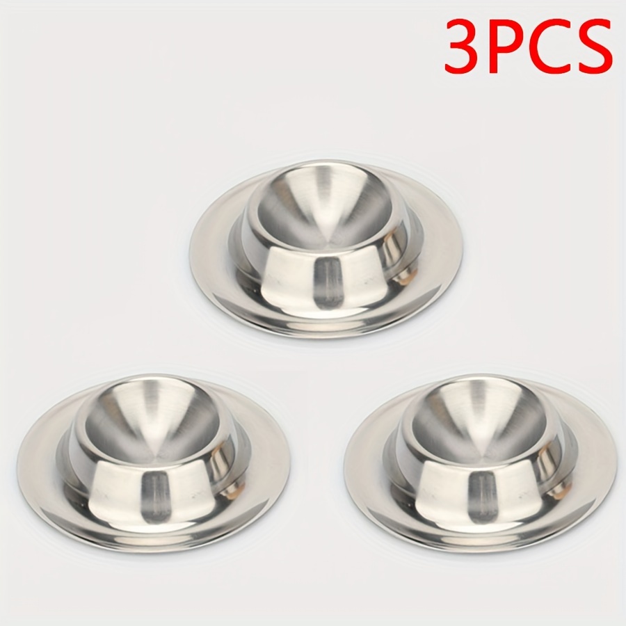 3/6pcs Creative Exquisite Stainless Steel Egg Cup Gift Set, Easy To Clean, Easter, Christmas, And Halloween Egg Display Stand, European Egg Plate Egg Cup Practical Mini Table Utensils